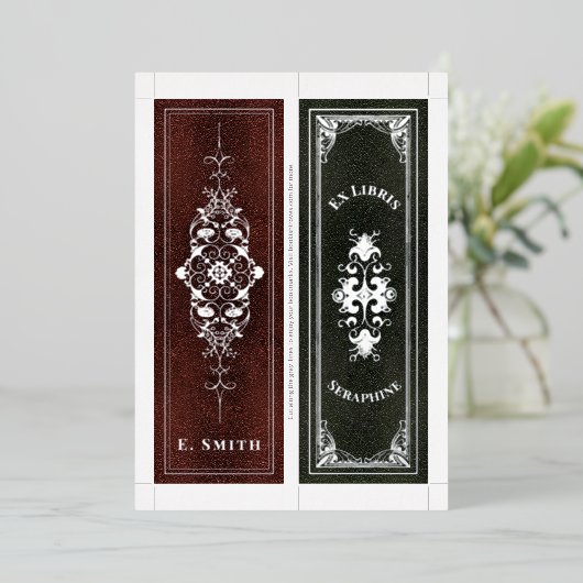 Real Foil Personalized Name 2 Bookmarks Per Card 箔シーズンカード (立ち正面)