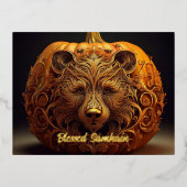 Real Foil Samhain Postcard | Pagan Autumn Equinox 箔シーズンポストカード (正面)