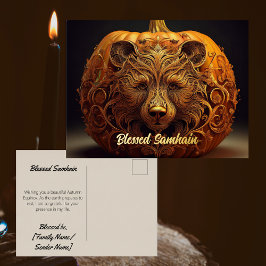 Real Foil Samhain Postcard | Pagan Autumn Equinox 箔シーズンポストカード