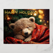 Real Foil Sleeping Bear Cub | クリスマス ホリデー (正面)