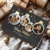 *REAL FOIL* Warm Wishes 4 Ornament Photos 箔シーズンカード