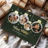 *REAL FOIL* Warm Wishes 4 Ornament Photos 箔シーズンカード