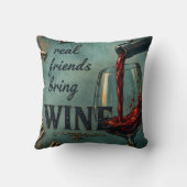 Real Friends Bring Wine Bar Decor クッション (裏面)