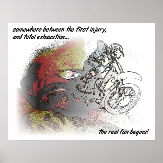 Real Fun Dirt Bike Motocross Print Poster Sign ポスター (正面)