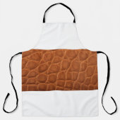 Real genuine tan brown alligator leather texture,  エプロン (正面)