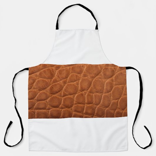 Real genuine tan brown alligator leather texture, エプロン (正面)