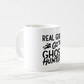 Real Girls Go Ghost Hunting Ghost Hunter Spooky コーヒーマグカップ (正面左)