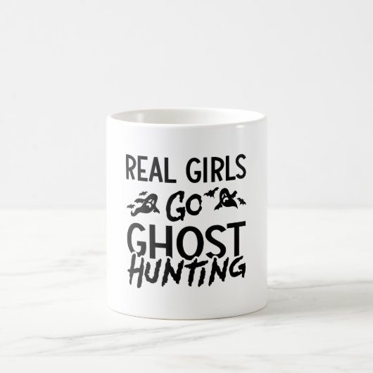 Real Girls Go Ghost Hunting Ghost Hunter Spooky コーヒーマグカップ (中央)