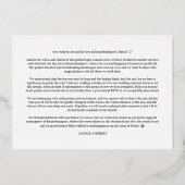 Real Golden Stylish & Fun Unmatched Wedding Photo 箔招待状 (裏面)