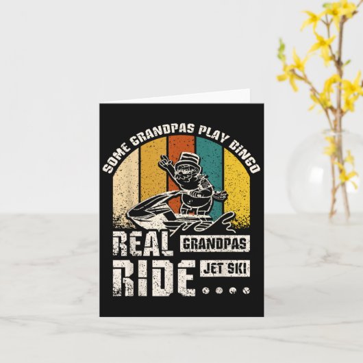 Real Grandpas Ride Jet Ski  カード (黄色い花)