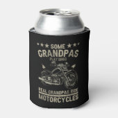 Real Grandpas Ride Motorcycle Biker Grandpa 缶クーラー (缶正面)