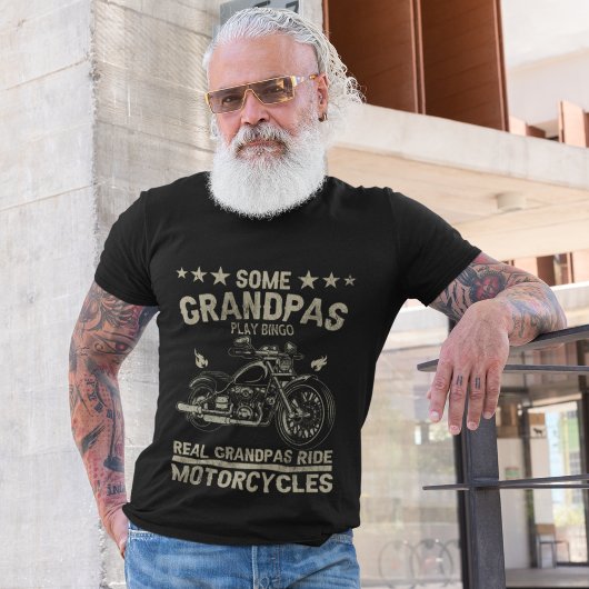 Real Grandpas Ride Motorcycle Biker Grandpa Tシャツ
