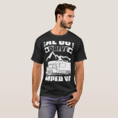 Real Guys Drive Camper Van Camp Travel Hiking Camp Tシャツ (正面フル)