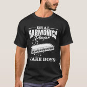 Real Harmonica Player Make Boys Harmonica Player Tシャツ (正面)
