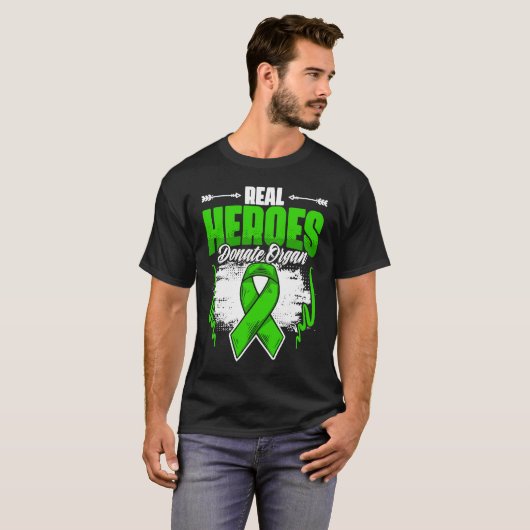 Real Heroes Donate Organ  Kidney Transplant Donate Tシャツ (正面フル)
