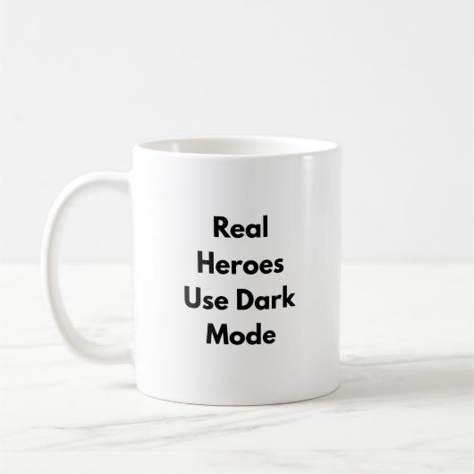Real Heroes Use Dark Mode マグカップ - プログラマー、開発者、コーダーへ (左)