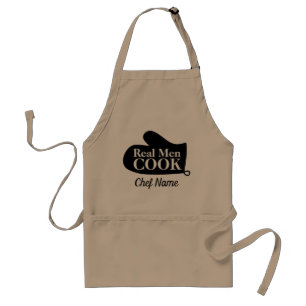 Real men cook funny oven mitt BBQ apron for men スタンダードエプロン