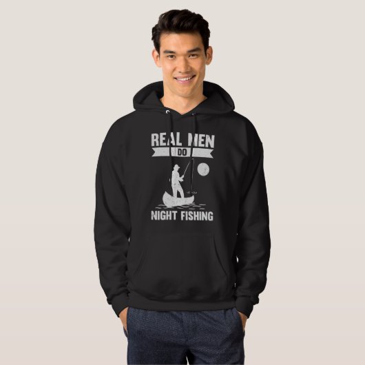 Real Men Do Night Fishing パーカ (正面フル)