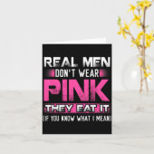 Real Men Dont Wear Nk They Eat It If You Know W  カード (黄色い花)