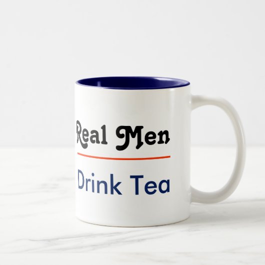 Real Men Drink Tea ツートーンマグカップ (右)