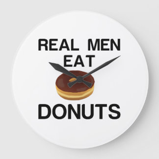REAL MEN EAT DONUTS ラージ壁時計