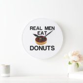REAL MEN EAT DONUTS ラージ壁時計 (ホーム)