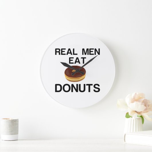 REAL MEN EAT DONUTS ラージ壁時計 (ホーム)