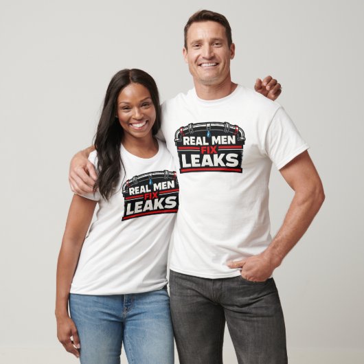 Real Men Fix Leaks Plumber Tシャツ (ユニセックス)