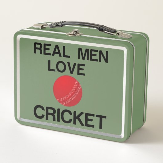 REAL MEN LOVE CRICKET メタルランチボックス (正面)