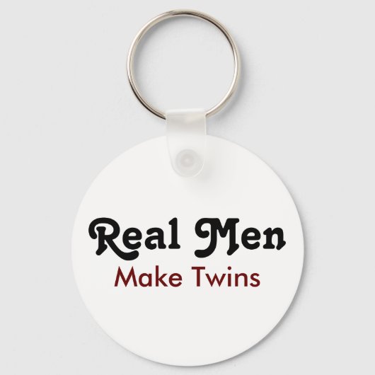 Real Men Make Twins – Funny Dad Gift キーホルダー (正面)