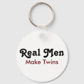 Real Men Make Twins – Funny Dad Gift キーホルダー (裏面)