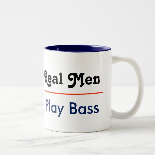 Real Men Play Bass ツートーンマグカップ (右)