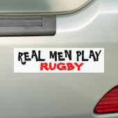 REAL MEN PLAY, RUGBY バンパーステッカー (車上)