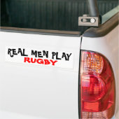 REAL MEN PLAY, RUGBY バンパーステッカー (トラック上)