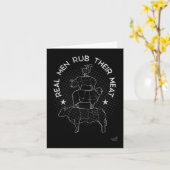 Real Men Rub Their Meat Bbq Smoker Master  カード (黄色い花)