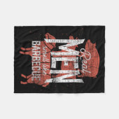 Real Men Smell Like Byrbecue Smoked Meat Men Gift  フリースブランケット (正面(横))