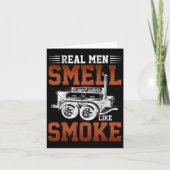 Real Men Smell Like Smoke - Bbq Smoker Grilling  カード (正面)