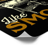 Real Men Smell Like Smoke - Pitmaster Bbq Smoker G ポスター (角)