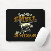 Real Men Smell Like Smoke - Pitmaster Bbq Smoker G マウスパッド (マウス)