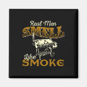 Real Men Smell Like Smoke - Pitmaster Bbq Smoker G マグネット (正面)