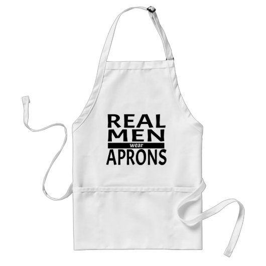 Real Men Wear Aprons BBQ Grilling Grill Master スタンダードエプロン (正面)