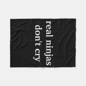 Real Ninjas Dont Cry  フリースブランケット (正面(横))