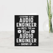 Real O Engineer Sound Engineering Funny Quote カード (正面)