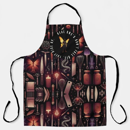 Real Ones Don’t Fall Off, They Rise Up" | Bold Men エプロン (正面)