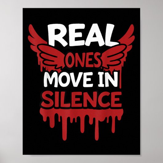 Real Ones Move In Silence Money Quote Urban  ポスター (正面)