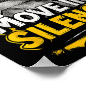 Real Ones Move In Silence Money Quote Urban  ポスター (角)