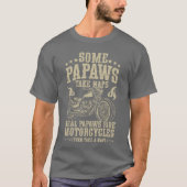 Real Papaws Ride Motorcycle Rider Papaw Biker Papa Tシャツ (正面)