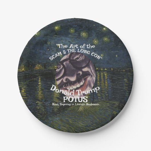 REAL POLITICAL SCAM the Art " Trump Trump POTUS ペーパープレート (正面)