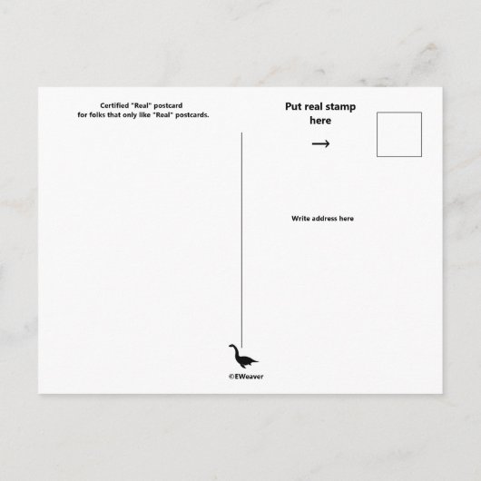 Real Postcard Generic Postcard Boring Postcard ポストカード (裏面)