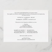 Real Silver Love Quote Wedding 2 Photos Couple 箔招待状 (裏面)